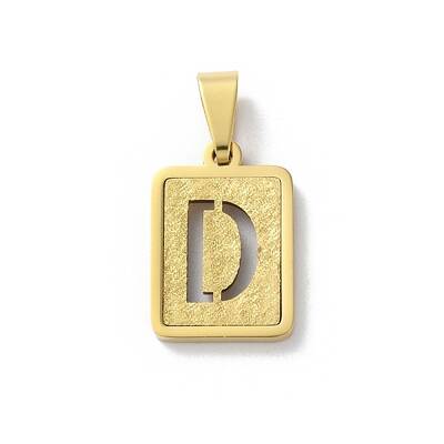 304 Stainless Steel Alphabet Pendants