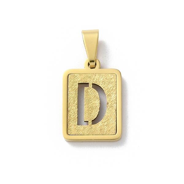 304 Stainless Steel Alphabet Pendants