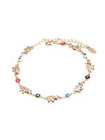 Unisex Summer Casual Trendy Chain Link Bracelet with Eye & Elephant Design, Cute Multicolor Chain Bracelet for Summer Daily D...