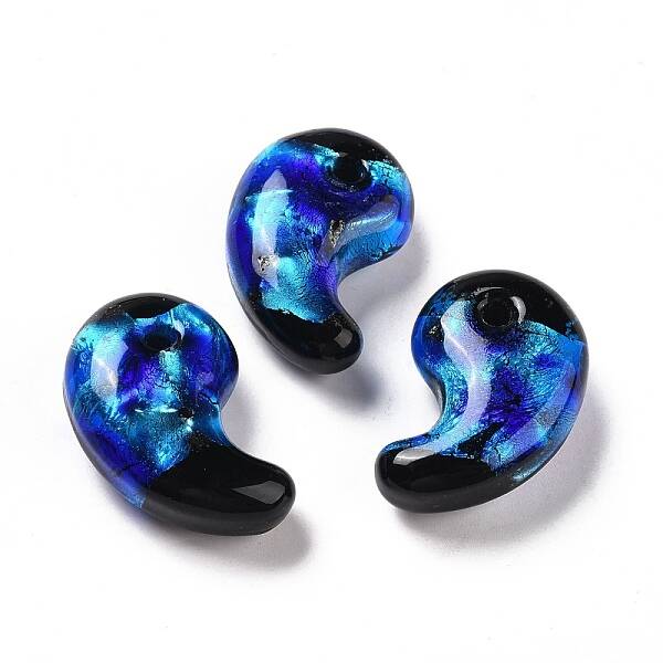 Luminous Handmade Silver Foil Lampwork Beads