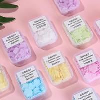 Random Color Disposable Travel Soap Sheet, 300pcs/set Portable Hand Washing Soap Paper, Mini Flower Petal Soap Tablet for Out...