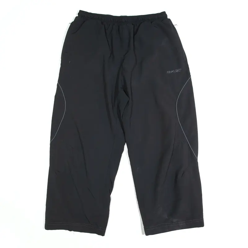 REEBOK Sport Track Pants Black Regular Straight Mens L W28 L24