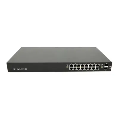 ES-16-150W Ubiquiti EdgeSwitch 16 x RJ-45 Ports PoE+ 1000Base-T + 2 x SFP Ports Layer 2 Managed 1U Rack-Mountable Gigabit Eth...