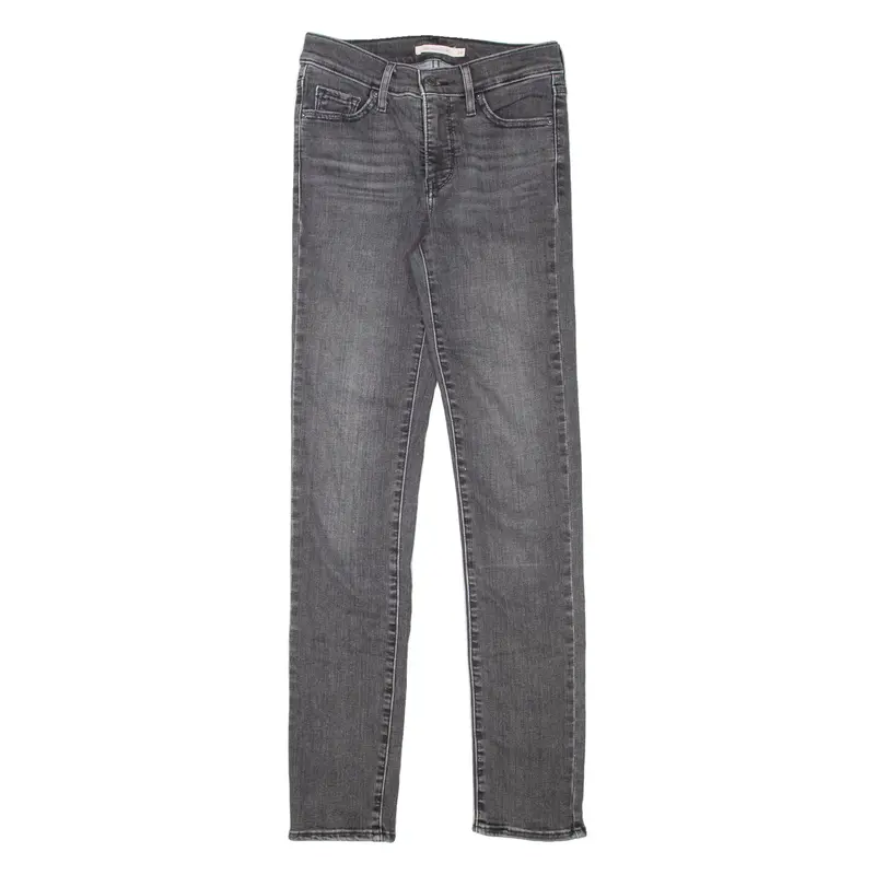 LEVI'S 312 Shaping Womens Jeans Grey Slim Straight Stone Wash W26 L32