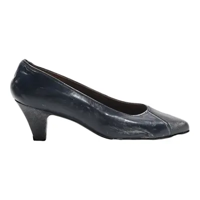 BALLY SUISSE BELLEZZA Kitten Heels Blue Leather Womens UK 4.5
