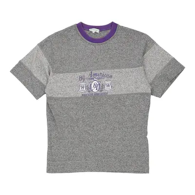 1980s By American Graphic T-Shirt - Small Grey Cotton