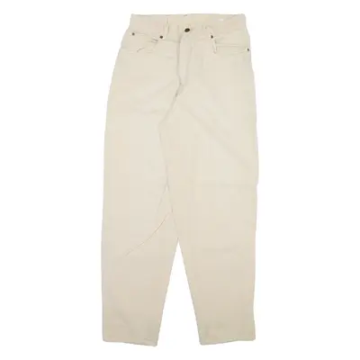 NORWISS Womens Jeans Cream Relaxed Mom 90s W30 L30