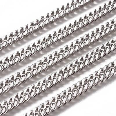 Non-Tarnish 3.28 Feet Handmade 304 Stainless Steel Curb Chains