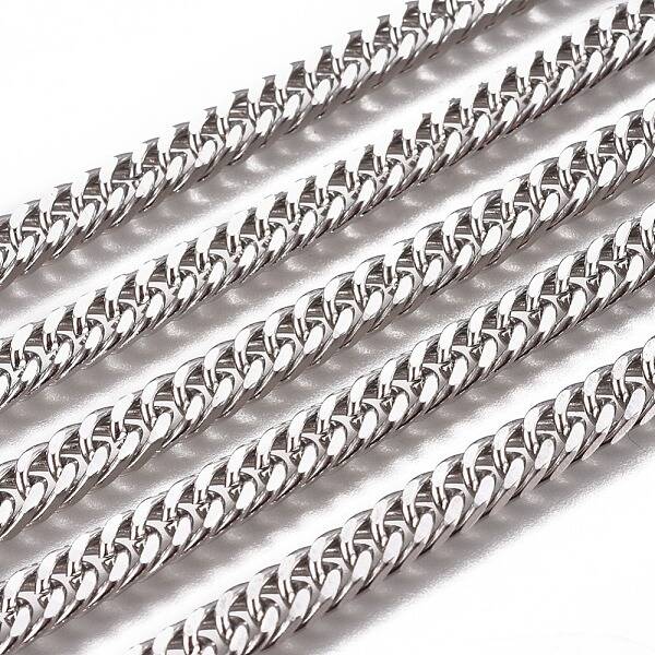 Non-Tarnish 3.28 Feet Handmade 304 Stainless Steel Curb Chains