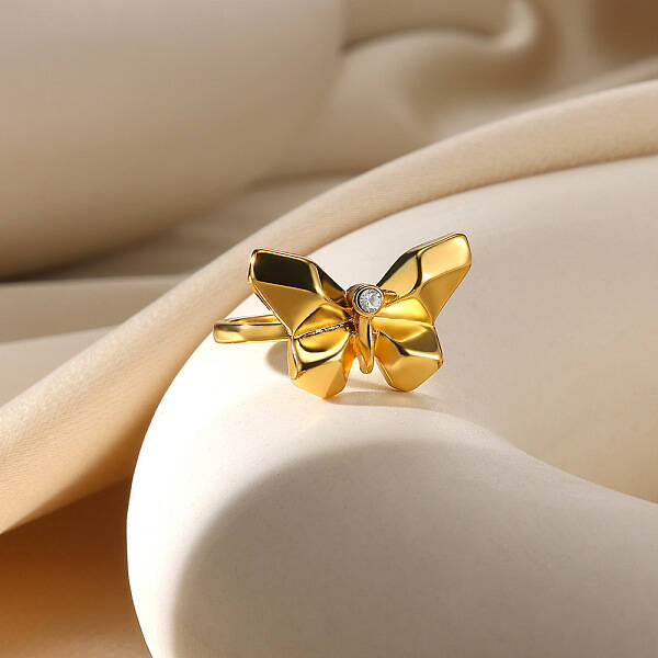 304 Stainless Steel Adjustable Cuff Rings for Women