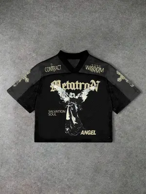 Men's Angel Print Short Sleeve Graphic Tee, Loose Casual Fashion T-shirt for Summer, Men's Top for Daily Wear, Tropical