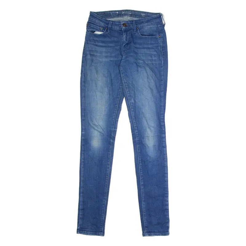 LEVI'S Demi Curve Womens Jeans Blue Regular Skinny Stone Wash W24 L32