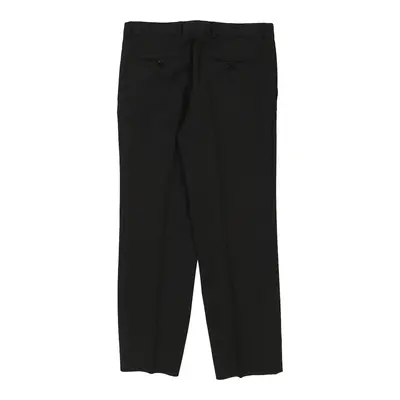 Hugo Boss Trousers - 34W 32L Black Wool Blend