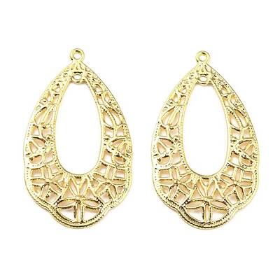 Brass 2-Loop Link Pendants