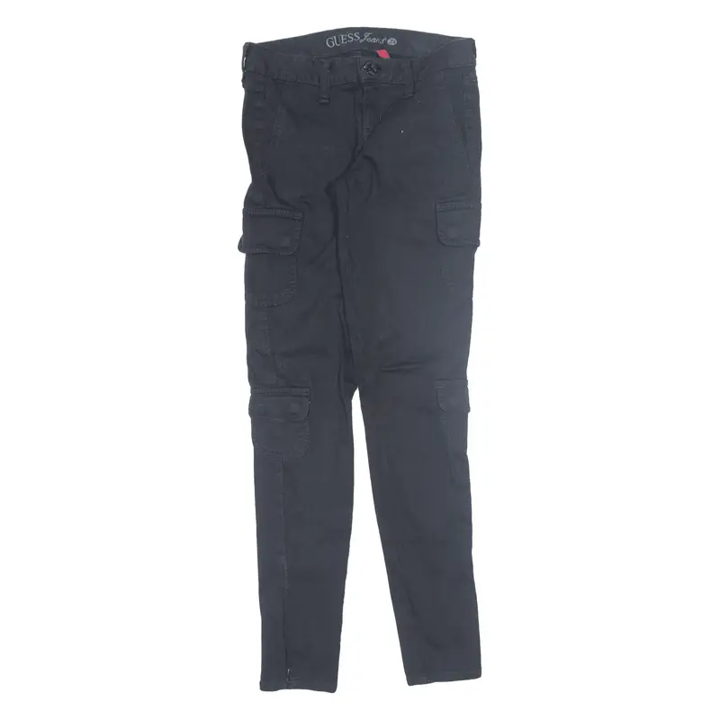 GUESS Power Cargo Trousers Black Slim Skinny Womens W26 L30