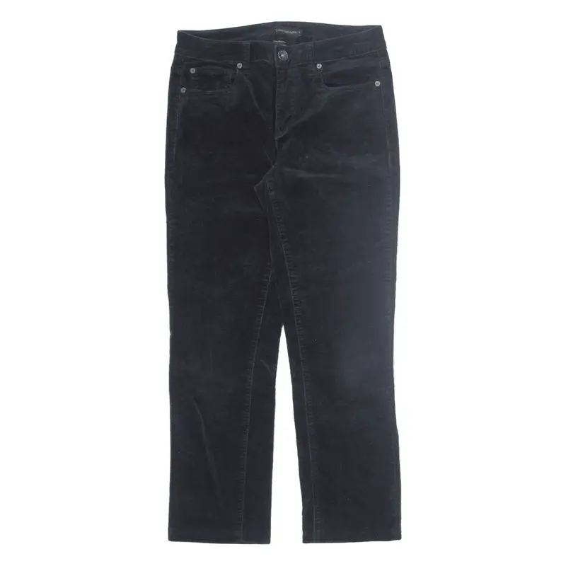 CALVIN KLEIN Corduroy Trousers Black Slim Tapered Womens W28 L27
