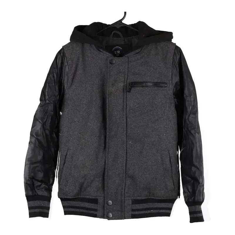 Age 14-16 Urban Republic Varsity Jacket - Large Grey Polyester Blend