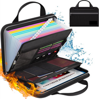 Rollforall 13 Pockets Accordion Fireproof Document Organizer with Handle,Fireproof Documents Bag,Portable Fireproof Safe File...