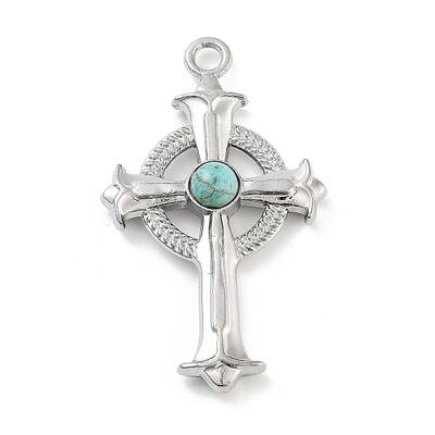 Alloy & Synthetic Turquoise Big Pendants