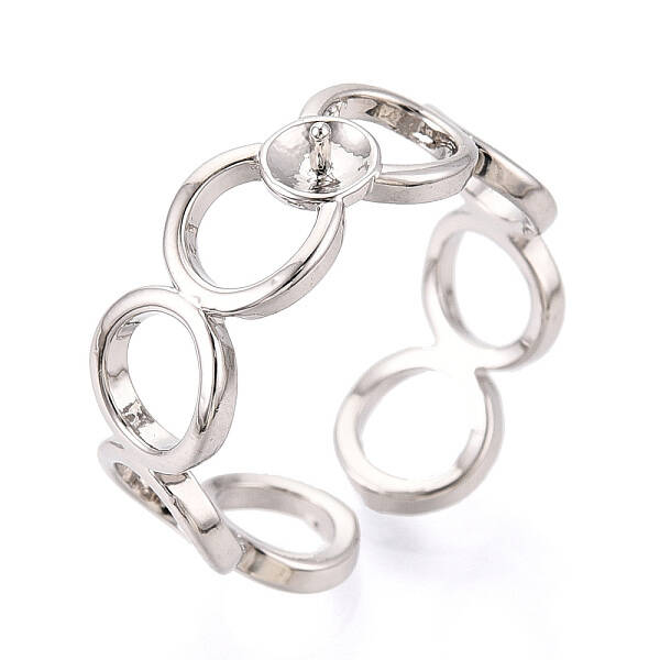 Ring Brass & Enamel Cup Peg Ring Settings