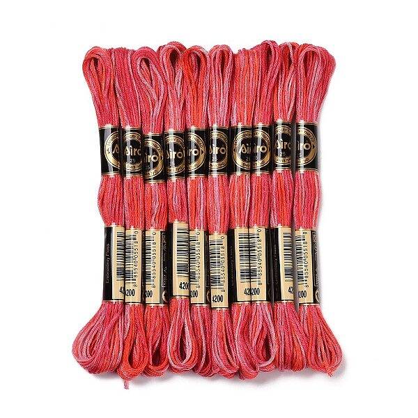 10 Skeins 6-Ply Polyester Embroidery Floss