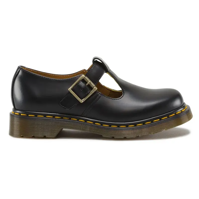 Dr. Martens Polley Smooth Leather Women's Casual Shoes - Black - Size:US 5 Women
