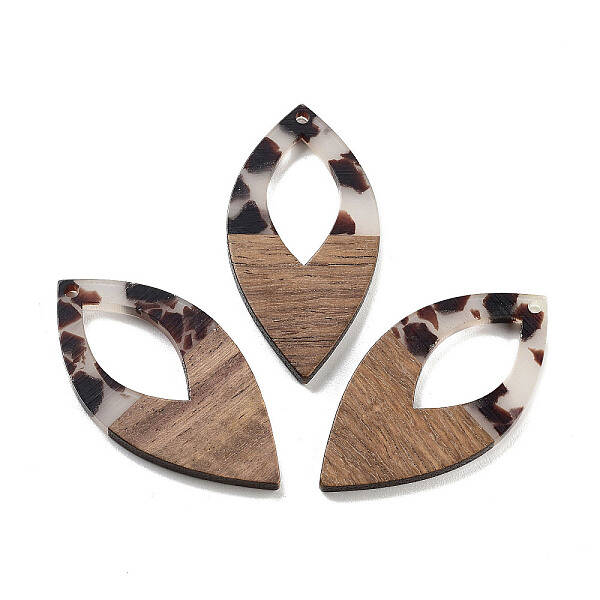 Walnut Wood with Resin Pendant