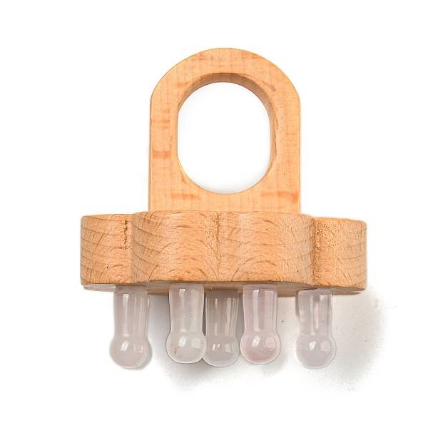 Natural Rose Quartz Scalp Massager