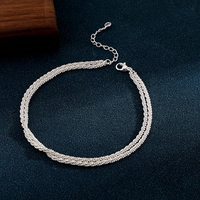 Exquisite layered waterproof anklets set for women - adjustable stacking Figaro beaded and Cuban link anklets | All matching ...