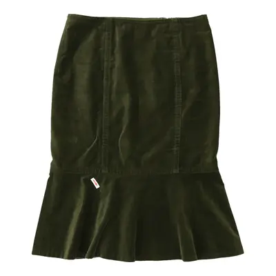 Max Mara Skirt - 28W UK 8 Green Cotton | Size: UK 8