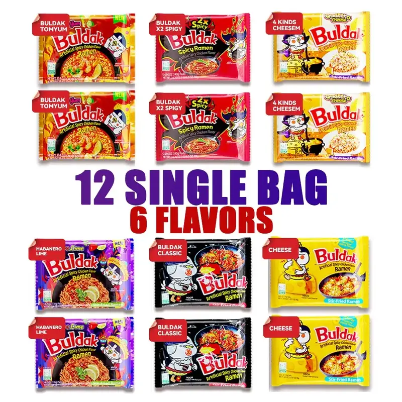 Samyang Buldak Artificial 11Flavors  turkey noodles.   Instant Food,Noodles ramyun ramen  carbonara  noodles