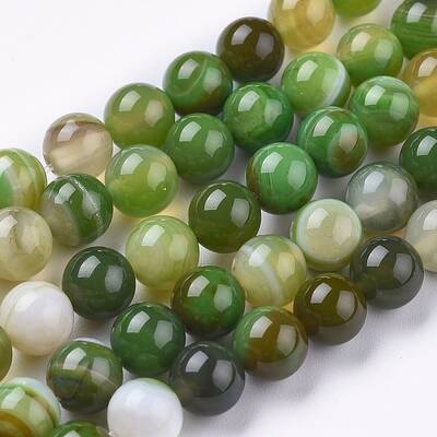Natural Striped Agate/Banded Agate Beads Strands