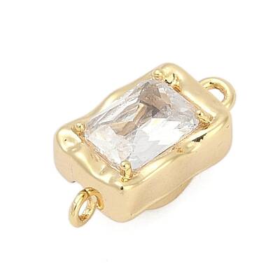 Brass Micro Pave Clear Cubic Zirconia Box Clasps
