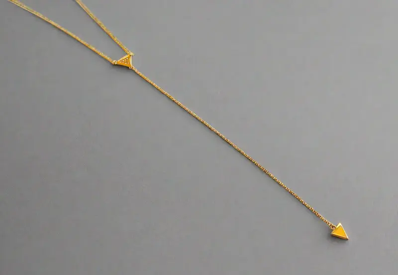 Gilded Triangle Delight Necklace