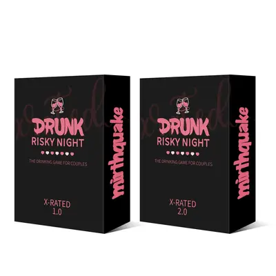 Drunk Risky Night Card Game, 1 Box Couple Interactive Adventure Game, Interesting Paper Game Card for Friends & Family Gather...
