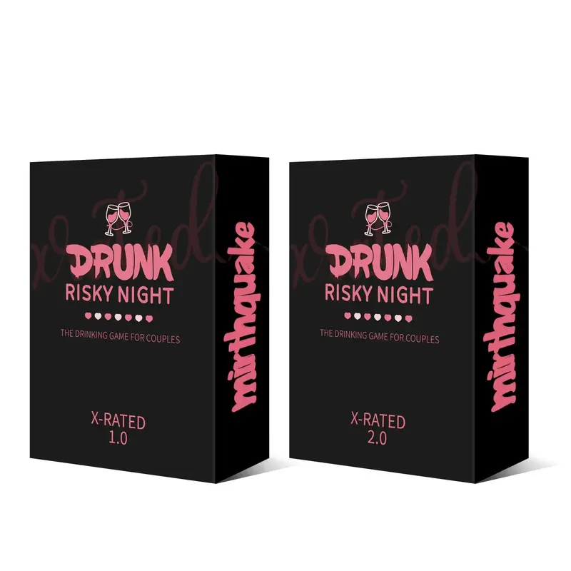 Drunk Risky Night Card Game, 1 Box Couple Interactive Adventure Game, Interesting Paper Game Card for Friends & Family Gather...