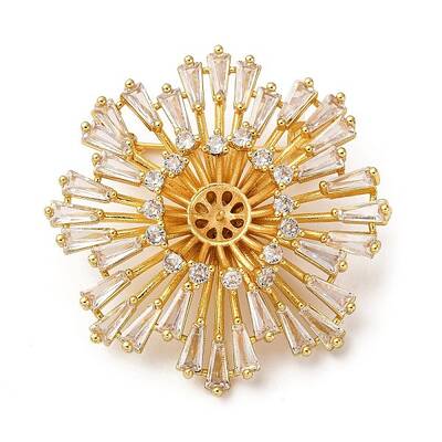 Brass Micro Pave Cubic Zirconia Findings