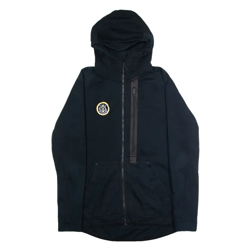 NIKE Hockey Club Lugano Mens Black Hoodie Full Zip L