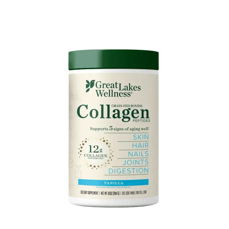 10oz Collagen Peptides Powder - Vanilla, 20g Grass-Fed Per Serving, Supports Skin Hair Nails Joints & Digestion, US Healthcar...