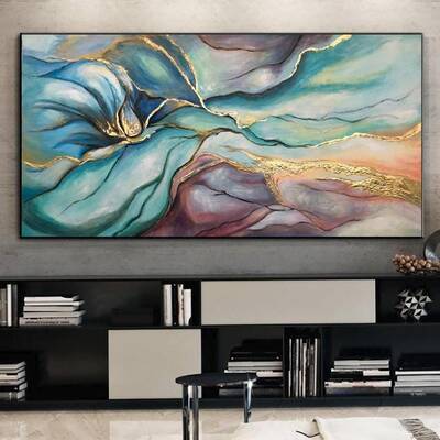 Gold Leaf Painting Abstract Painting Modern Abstract Artwork | SILK CLOUDS