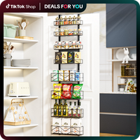[DEALS FOR YOU] HapiRm 8/6 Tier  Over The Door Pantry Organizer, Multi-functional door hanging Rack with Adjustable Basket, H...