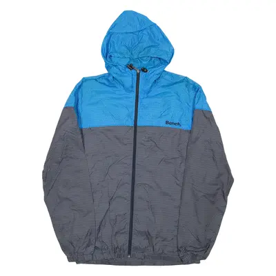 BENCH Mens Shell Jacket Blue Check M