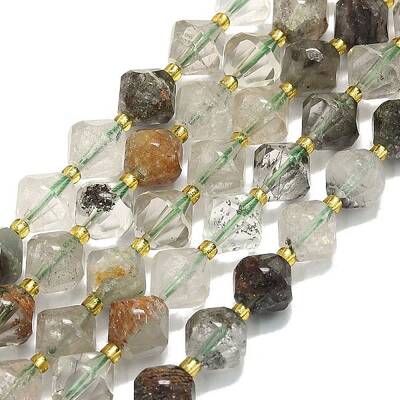 Natural Lodolite Quartz Beads Strands