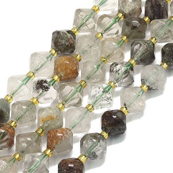 Natural Lodolite Quartz Beads Strands