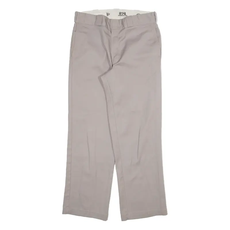 DICKIES 874 Workwear Mens Trousers Grey Regular Straight W32 L30