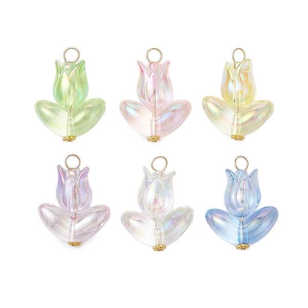 6Pcs Acrylic Beads Pendants