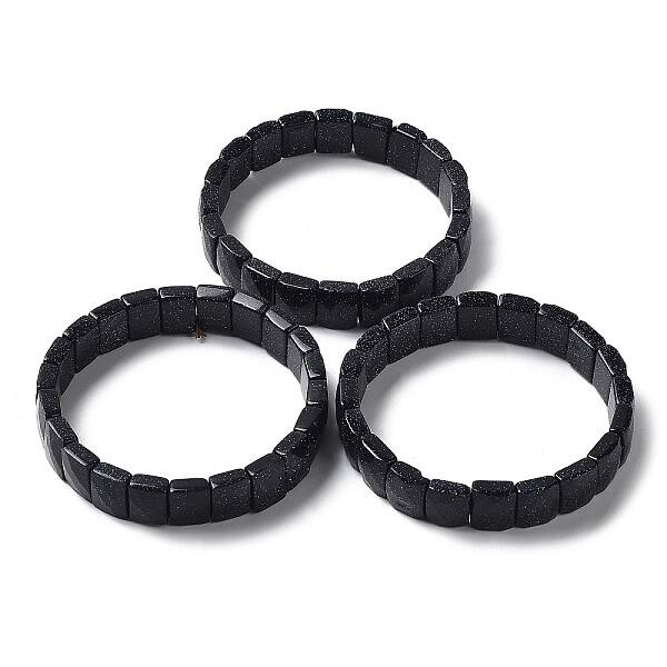 Synthetic Blue Goldstone Stretch Bracelets