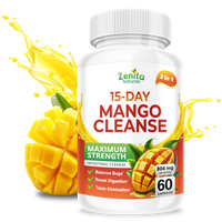 Zenita Naturals 15-DAY MANGO CLEANSE - Gentle Gut and Colon Cleanse | Digestion Aid | 2 Full Cycle | 60 Capsules | Product of...