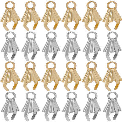 100Pcs 2 Colors Stainless Steel Ice Pick Pinch Bails