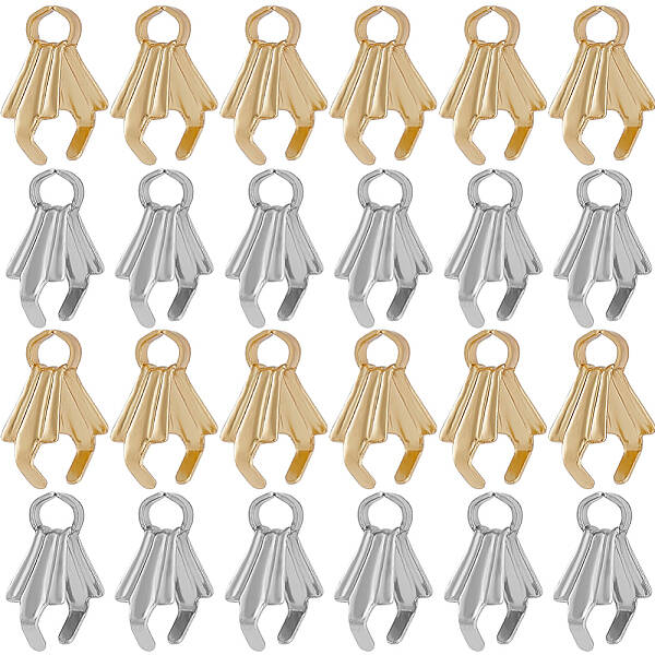 100Pcs 2 Colors Stainless Steel Ice Pick Pinch Bails